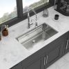 33-inch Undermount Single Bowl Workstation Stainless Steel Kitchen Sink built-in Two-Ledge