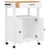 Kitchen Trolley MONZA 23.6"x15.7"x35.4" Solid Wood Pine